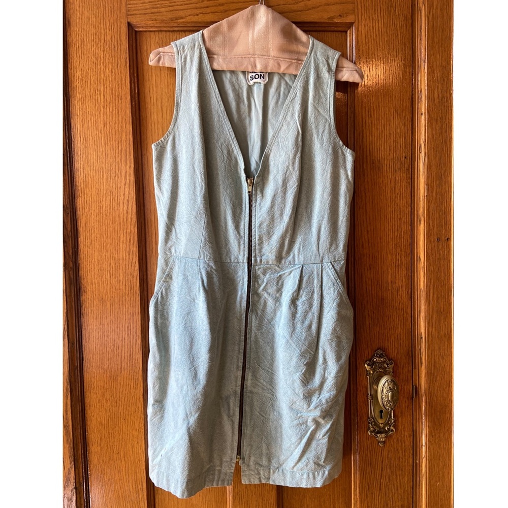 Zip Up Eggshell Dress - image 1